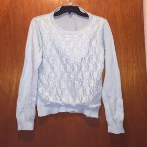 Light blue lace sweater