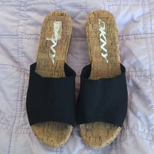 Black DKNY wedges