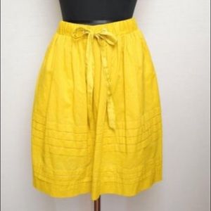 Anthropologie mustard bubble skirt w/ pockets