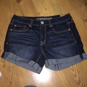 Dark wash shorts