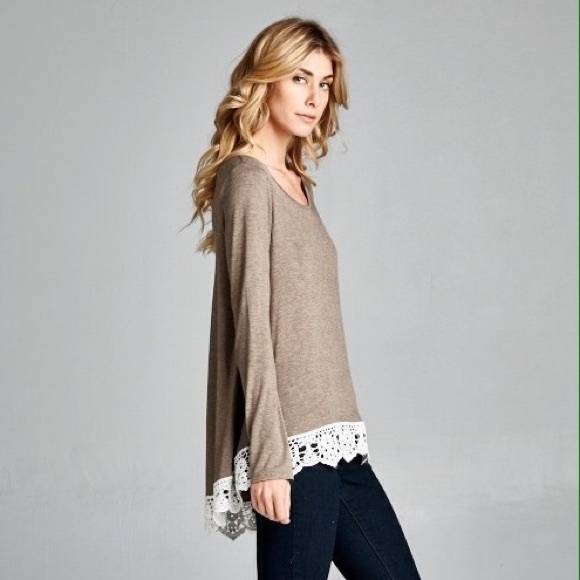 Knit Top with Lace Trim - Picture 4 of 4