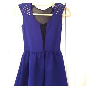 Blue studded dress