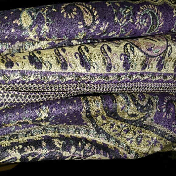 PURPLE & GOLD Jacquard Scarf