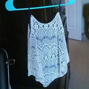 Crochet overlay crop top