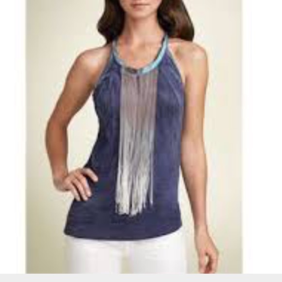 Free People Halter-with fringe detail