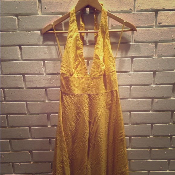 J. Crew Yellow Halter Dress