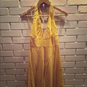 J. Crew Yellow Halter Dress
