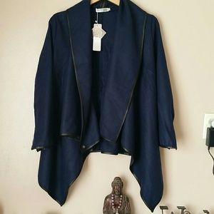 Chic Waterfall Drape Coat