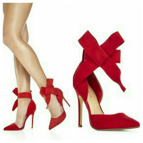 JustFab Shoes - Reduced Price $45 Red Bow Pumps ??Host Pick 2x