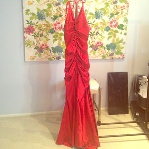 Red, Long, Halter Dress