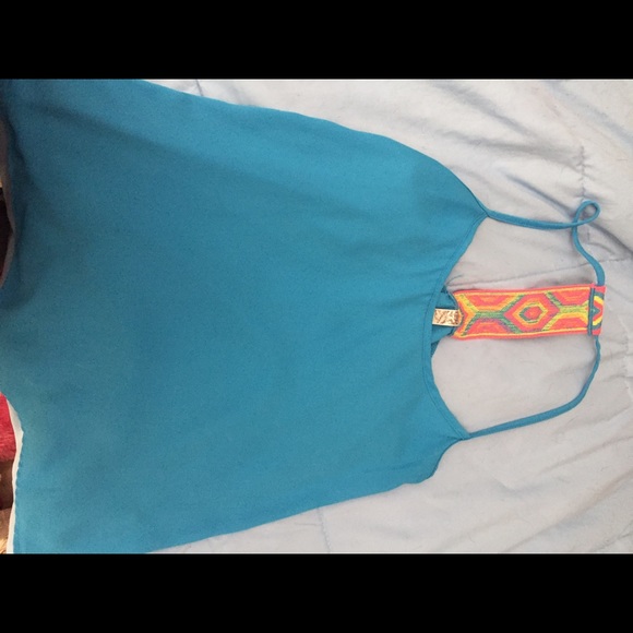 Blue Aztec racerback tank top🌺 - Picture 2 of 4