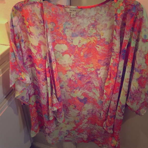 Sheer kimono top
