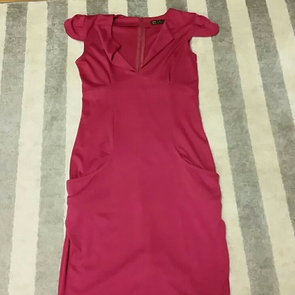Fushia Midi Dress