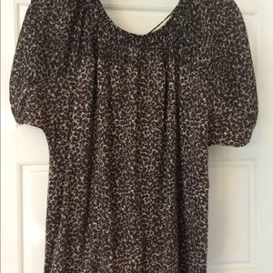 Print blouse in Browns