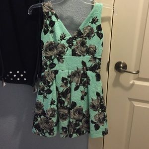 Flower mint and black TOPSHOP dress
