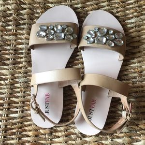 JustFab Jeweled Sandals