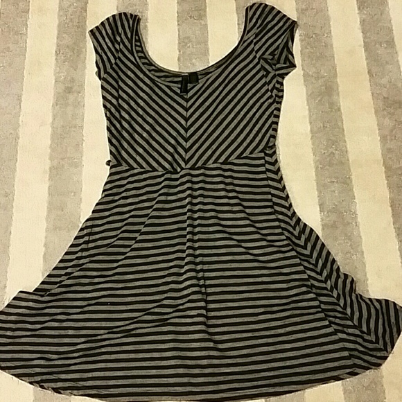 Black/Gray A-line Dress