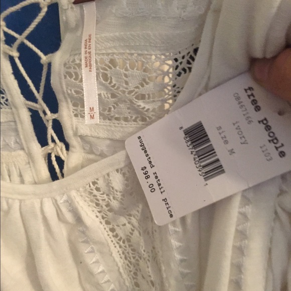 Brand NET free people ivory lace blouse - Picture 2 of 4