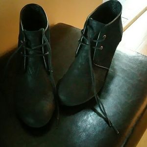 Tom's Booties- Black Suede