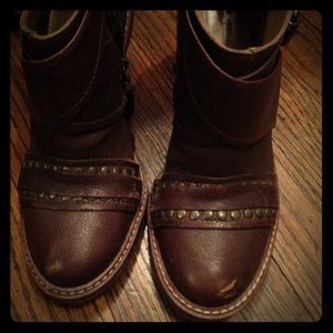 Anthropologie Vintage Brown Bootie sz 6.5