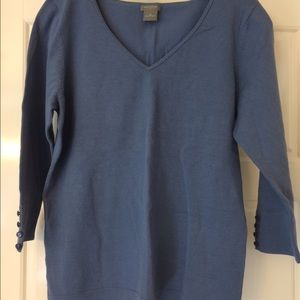 Blue 3/4 sleeve blouse