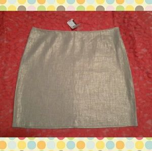 NEW Linen skirt with Gold shine