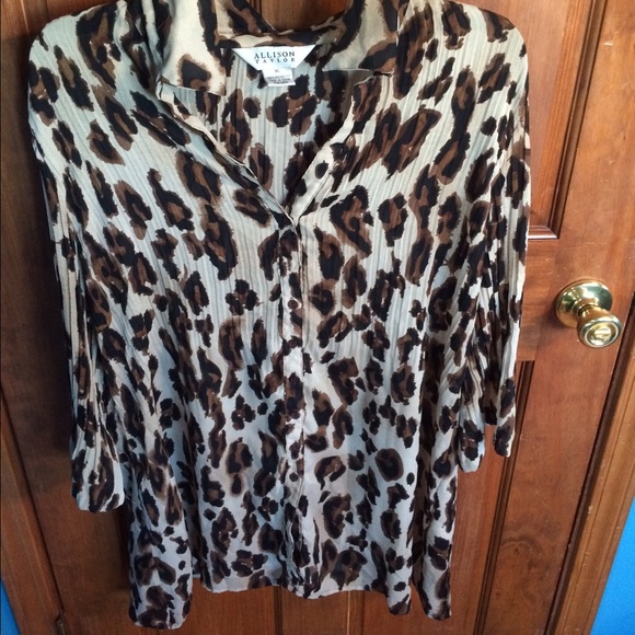Allison Taylor cheetah print oversized button down