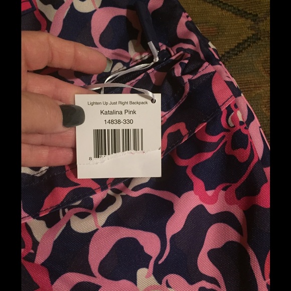 Vera Bradley Katalina Pink Lighten Up Backpack - Picture 3 of 3