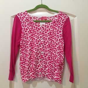 NWT Charlotte pink cheetah cardigan