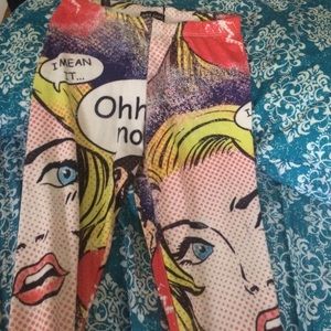 Wet seal Comic book style leggings