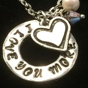 "I Love You More" Stamped Necklace