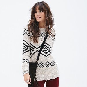Forever 21 southwestern pattern crewneck sweater