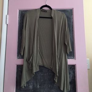 Loose Flowy Army Green Cardigan