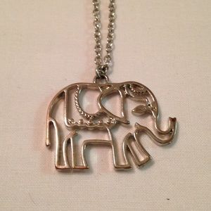 Silver Elephant Necklace