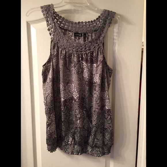 Sheer and knit blouse