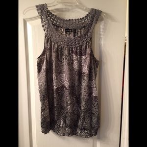 Sheer and knit blouse