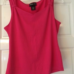 Pretty pink sleeveless blouse