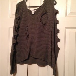 Distressed sweater