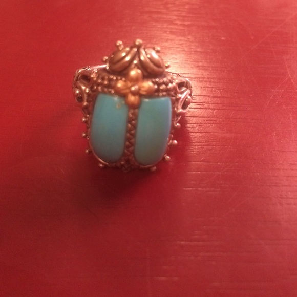 Sterling 18k turquoise ring