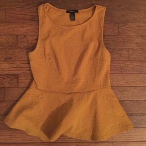 **Sold** Gold Peplum Shirt