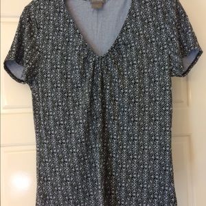 Ann Taylor blue print blouse