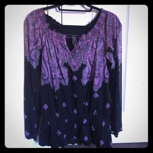 Off the shoulder long sleeve top