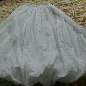 Ball voile skirt soft cotton with side pockets