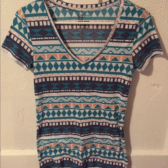 SOLD- Nollie Tribal Aztec Tee Shirt size XSMALL - Picture 1 of 4
