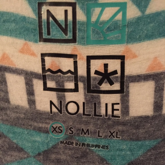 SOLD- Nollie Tribal Aztec Tee Shirt size XSMALL - Picture 4 of 4