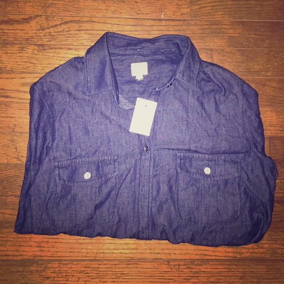 J'Crew Dark Chambray Button Up