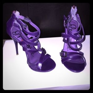 Purple Strappy Heels - 4'