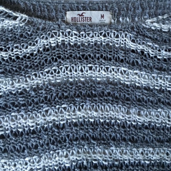 cute Hollister grey and white striped sweater - Picture 2 of 3