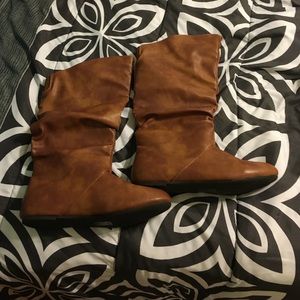 Cognac colored boots