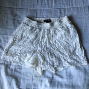 cute white lace shorts